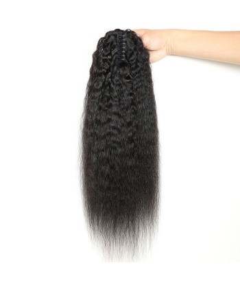 Queue de cheval Ponytail  Noir à Pince Naturel Remy Hair Kinky Straight vous aussi creer 