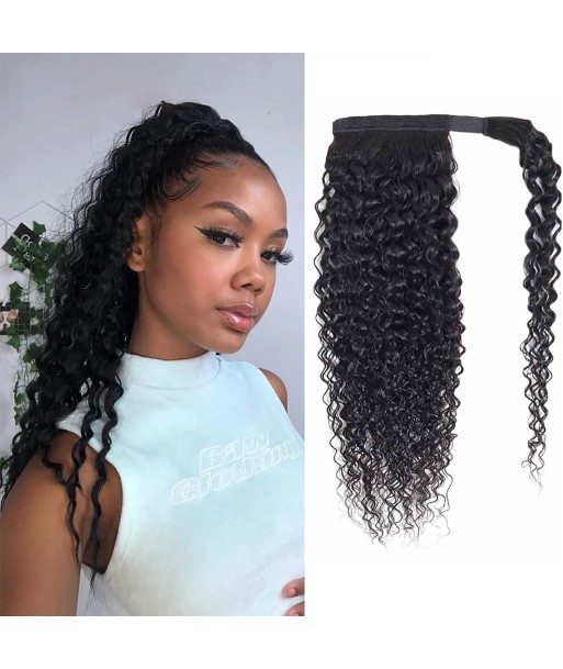 Queue de cheval Ponytail  Noir Ruban Magique Remy Hair  Afro Curly ouvre sa boutique