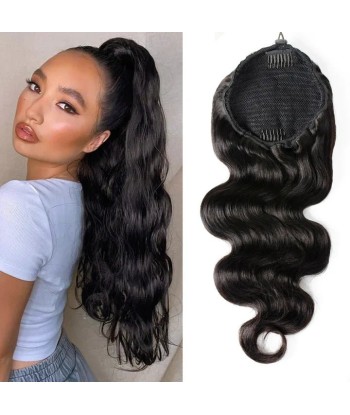 Queue de cheval Ponytail  Noir A Cordon Remy Hair Body Wave Jusqu'à 80% De Réduction