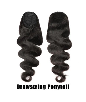 Queue de cheval Ponytail  Noir A Cordon Remy Hair Body Wave Jusqu'à 80% De Réduction