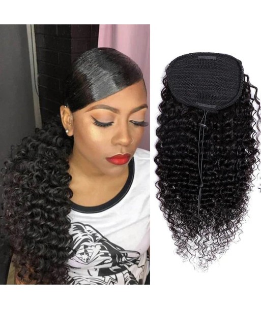 Queue de cheval Ponytail  Noir A Cordon Remy Hair Deep Wave Vous souhaitez 