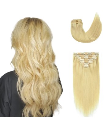 Kit Extensions à Clips Straight Blond Platine gr livraison et retour toujours gratuits