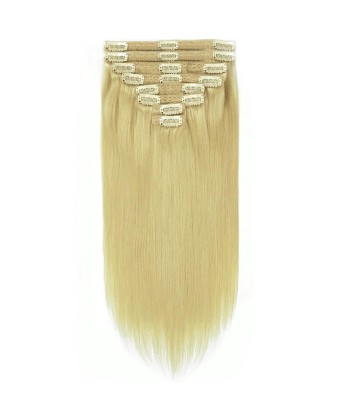 Kit Extensions à Clips Straight Blond Platine gr livraison et retour toujours gratuits