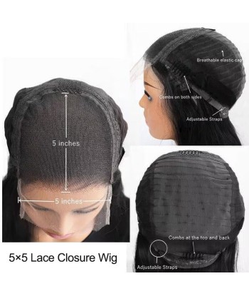 Perruque Lace Wig 5x5 Straight - Densité 150% - Effet Soyeux solde