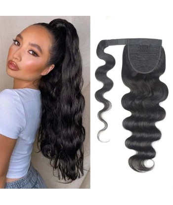 Hufeisenponytail Schwarz Magie Remy Hair Körperwelle suggérées chez