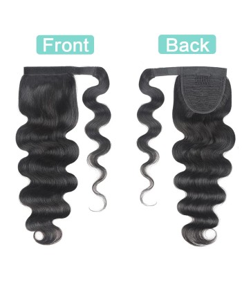 Hufeisenponytail Schwarz Magie Remy Hair Körperwelle suggérées chez