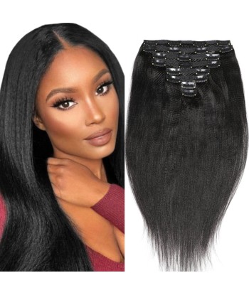 Extensiones de clip rectos de Yaki negro pas chere