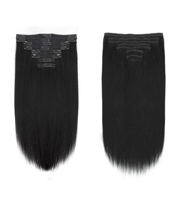 Extensiones de clip rectos negros 120 gr france