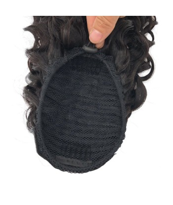 Zwarte paardenstaart paardenstaart met Remy Hair Water Wave Cord une grave pollution 